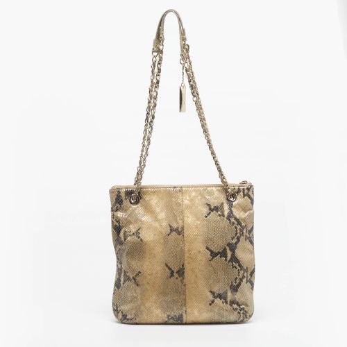 Python Embossed Suede Chain Shoulder Bag - Dkny - Modalova