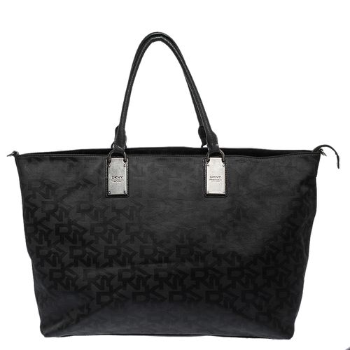 DKNY Black Signature Canvas Tote - Dkny - Modalova