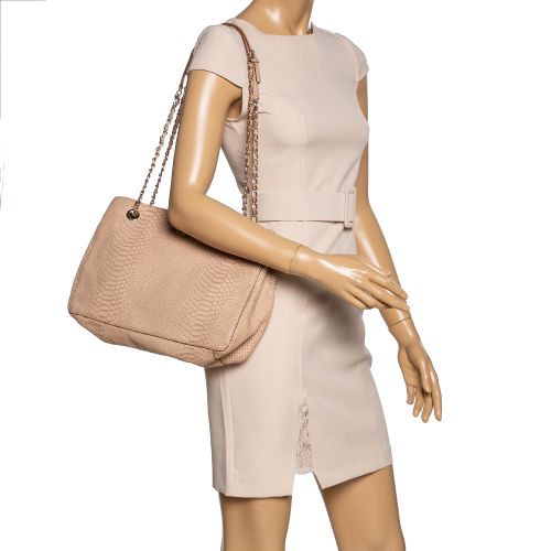 Python Embossed Leather Tote Bag - Dkny - Modalova