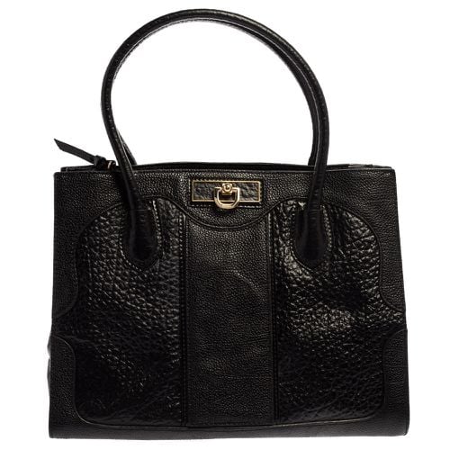 DKNY Black Textured Leather Middle Zip Tote - Dkny - Modalova