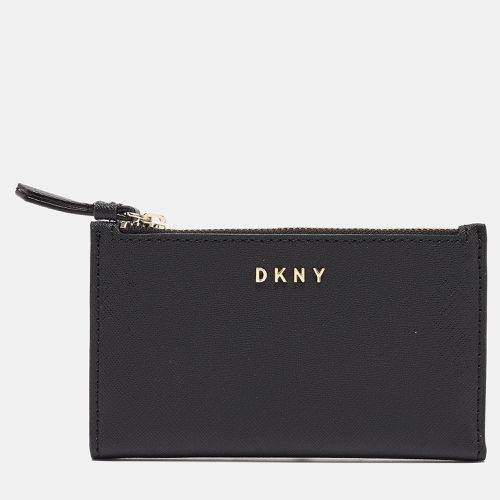 DKNY Black Leather Bryant Park Compact Wallet - Dkny - Modalova