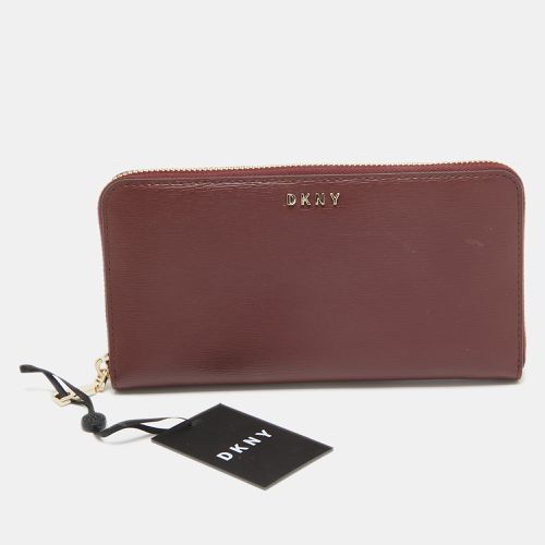 DKNY Burgundy Leather Bryant Zip Continental Wallet - Dkny - Modalova