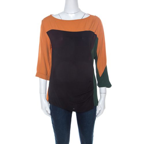 Dries Van Noten Multicolor Crepe Colorblock Top M - Dries van Noten - Modalova