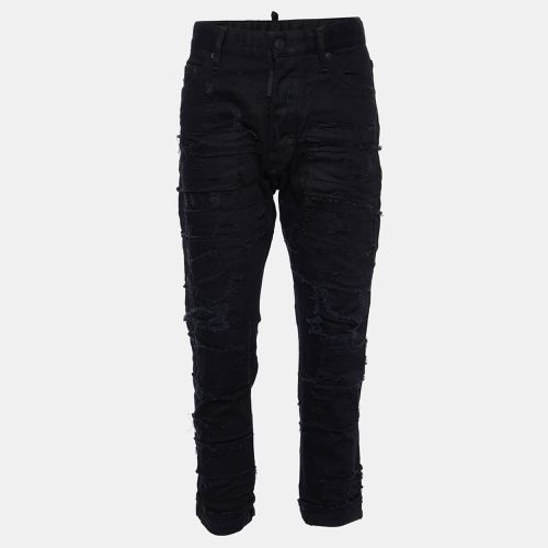 Dsquared2 Black Distressed Denim Jeans L Waist 32" - Dsquared2 - Modalova