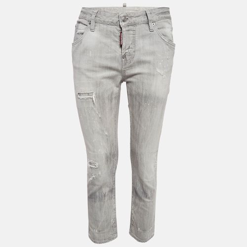 Dsquared2 Grey Distressed Denim Jeans S Waist 32" - Dsquared2 - Modalova