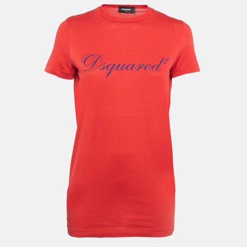 Dsquared2 Red logo Print Jersey Short Sleeve T-Shirt M - Dsquared2 - Modalova