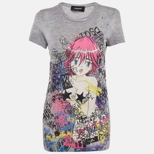 Dsquared2 Multicolor Anime Manga Print Cotton Crew Neck T-Shirt S - Dsquared2 - Modalova