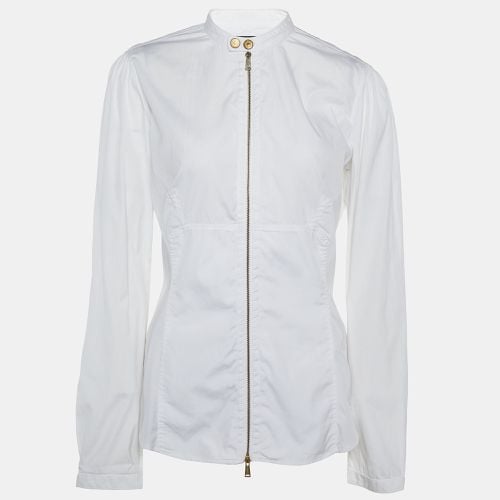 Dsquared2 White Cotton Zip Front Shirt L - Dsquared2 - Modalova