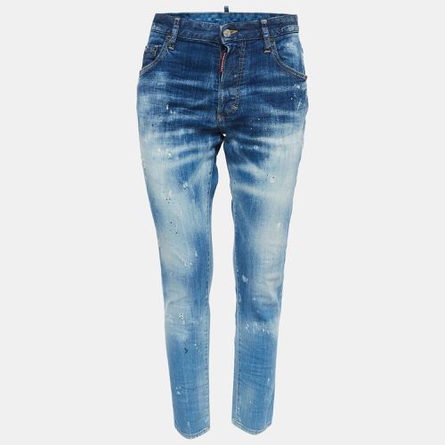 Dsquared2 Blue Washed & Distressed Denim Skinny Dan Jeans S - Dsquared2 - Modalova