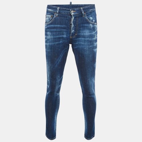 Dsqaured2 Dark Blue Distressed Denim Skinny Dan Jean S - Dsquared2 - Modalova