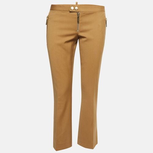 Dsquared2 Brown Gabardine Zipper Detail Trousers M - Dsquared2 - Modalova