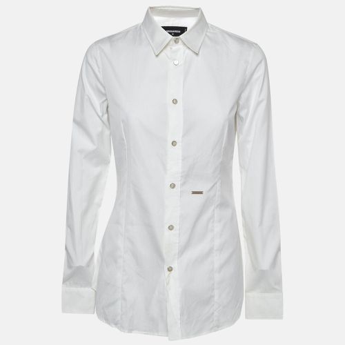 Dsquared2 White Cotton Buttoned Long Sleeve Shirt M - Dsquared2 - Modalova