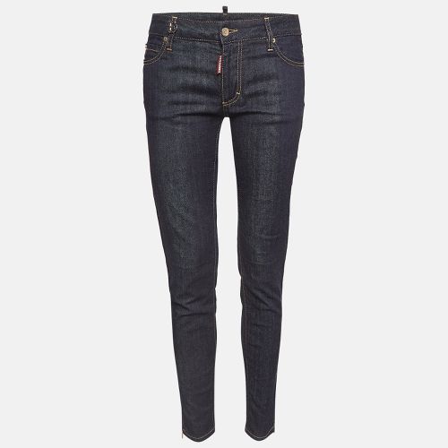 Dsquared2 Navy Blue Denim D Embellished Jeans M Waist 42" - Dsquared2 - Modalova