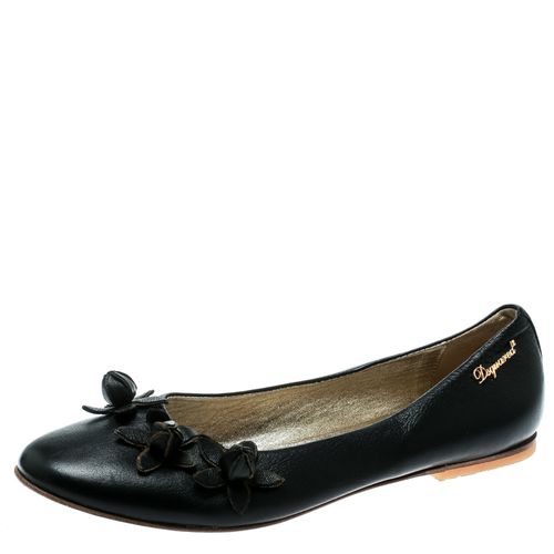 DSquared2 Black Leather Flower Detail Ballet Flats Size 37 - Dsquared2 - Modalova