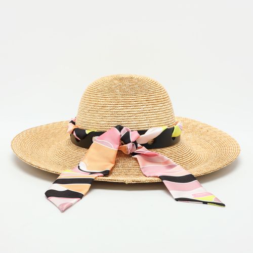 Emilio Pucci Beige Straw Bucket Hat - Emilio Pucci - Modalova