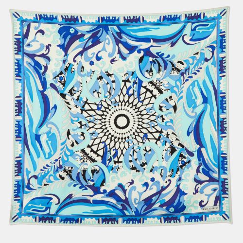 Emilio Pucci Blue Iride Print Silk Scarf - Emilio Pucci - Modalova