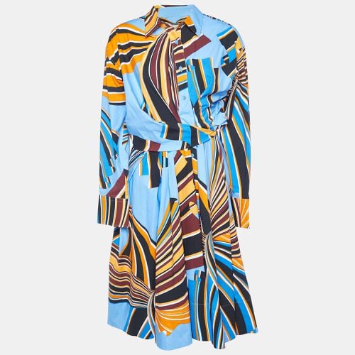 Emilio Pucci Multicolor Printed Cotton Wrap Detail Button Front Shirt Dress M - Emilio Pucci - Modalova