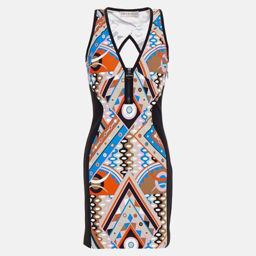 Emilio Pucci Black/Multicolor Printed Knit Mini Dress L (IT 44) - Emilio Pucci - Modalova