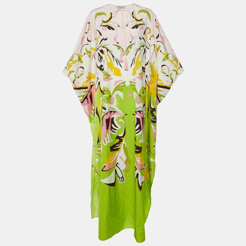 Emilio Pucci Pink/Green Platani Print Cotton Kaftan One Size - Emilio Pucci - Modalova