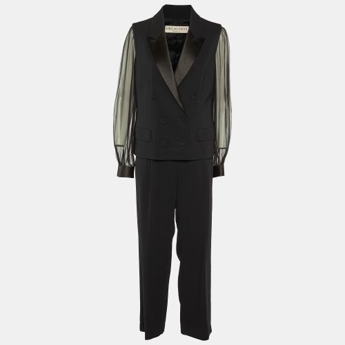 Emilio Pucci Black Crepe Double Breasted Pant Suit L - Emilio Pucci - Modalova
