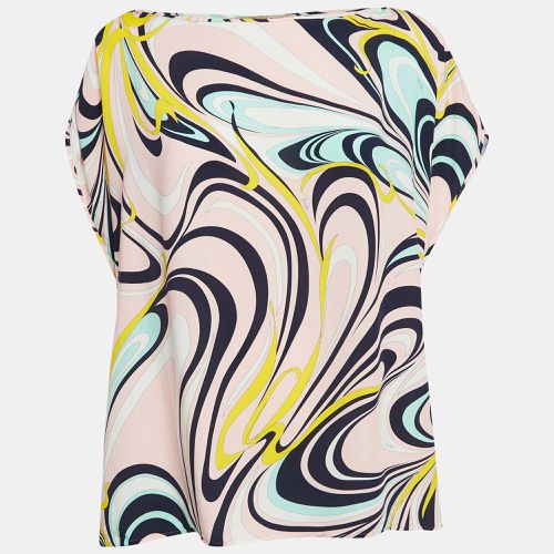 Emilio Pucci Pink Printed Crepe Fluilio Top L - Emilio Pucci - Modalova