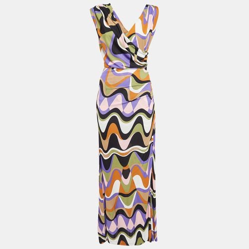 Emilio Pucci Multicolor Printed Jersey Ruched Maxi Dress S - Emilio Pucci - Modalova