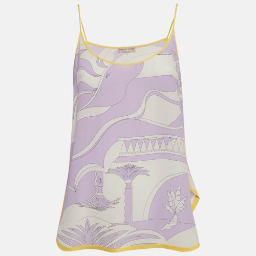 Emilio Pucci Lavender Fuilio Print Silk Cami Top M - Emilio Pucci - Modalova