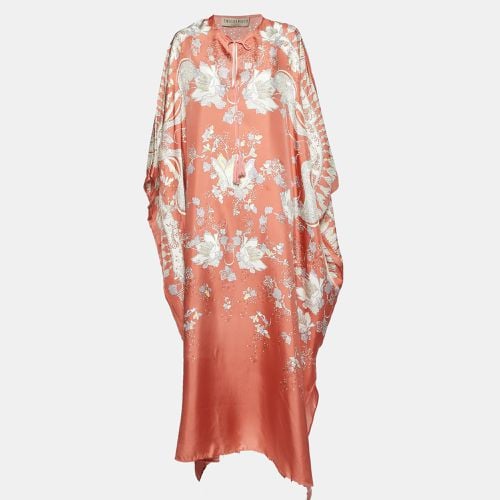 Emilio Pucci Peach/Pink Floral Print Silk Kaftan One Size - Emilio Pucci - Modalova