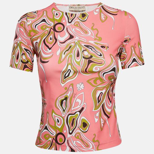 Emilio Pucci Pink Fluilio Print Jersey T-Shirt S - Emilio Pucci - Modalova