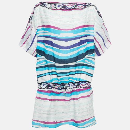 Emilio Pucci Blue/White Printed Cotton Voile Tunic M - Emilio Pucci - Modalova