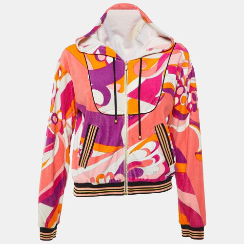 Emilio Pucci Multicolor Printed Velvet Zip Up Bomber Jacket S - Emilio Pucci - Modalova