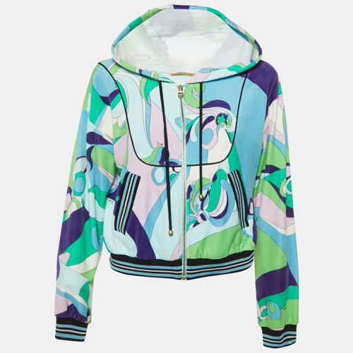 Emilio Pucci Multicolor Printed Velvet Zip Up Jacket S - Emilio Pucci - Modalova