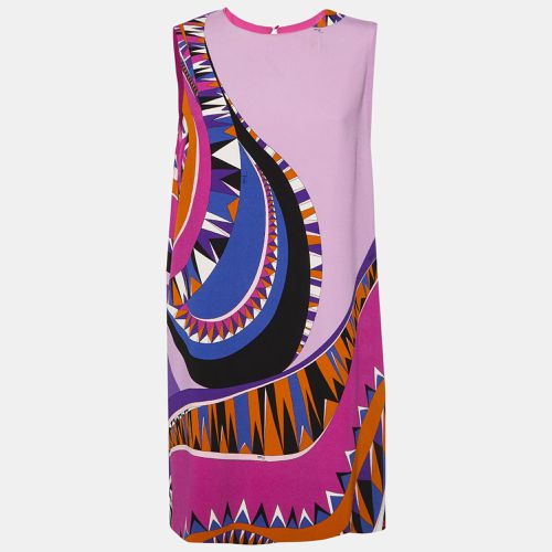 Emilio Pucci Purple Geometric Print Crepe Sleeveless Shift Dress M - Emilio Pucci - Modalova