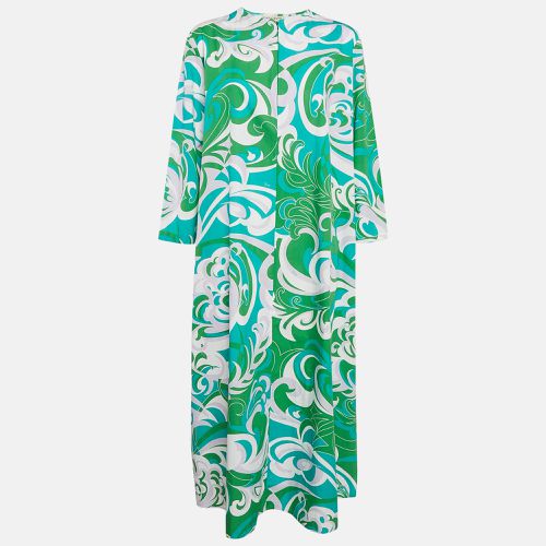 Emilio Pucci Green Printed Cotton Long Dress M - Emilio Pucci - Modalova