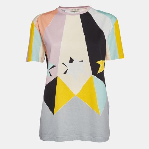 Emilio Pucci Multicolor Star & Stripe Print Cotton Knit T-Shirt S - Emilio Pucci - Modalova