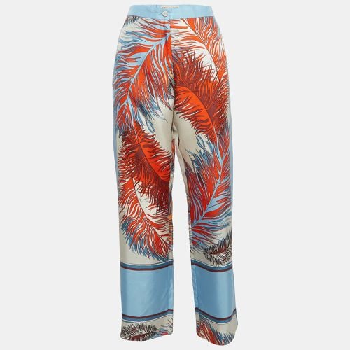 Emilio Pucci Blue Printed Silk Wide Leg Pants M - Emilio Pucci - Modalova