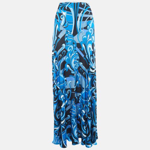 Emilio Pucci Blue Printed Silk Flared Maxi Skirt S - Emilio Pucci - Modalova