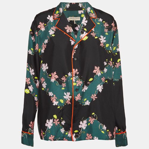 Emilio Pucci Green/Black Printed Silk Shirt S - Emilio Pucci - Modalova