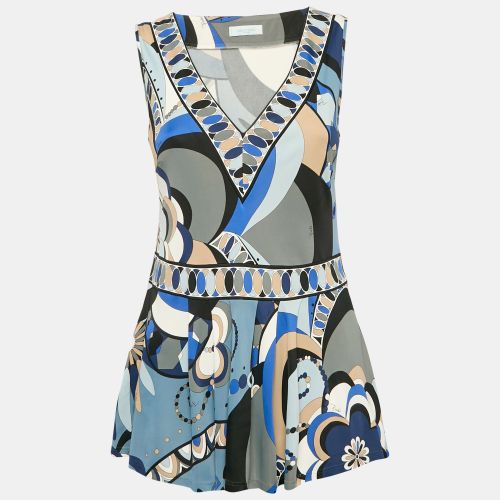 Multicolor Printed Jersey Sleeveless Top M - Emilio Pucci - Modalova