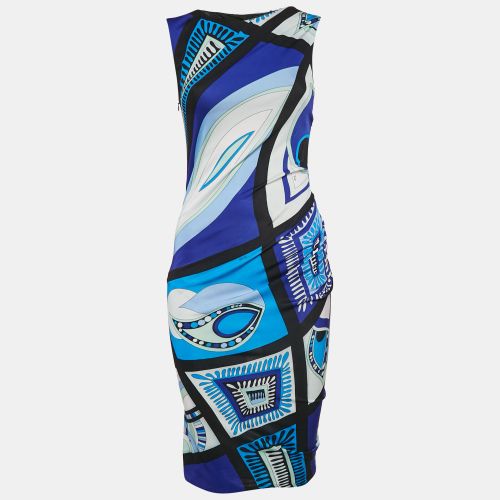 Emilio Pucci Blue Iride Print Jersey Sleeveless Dress M - Emilio Pucci - Modalova