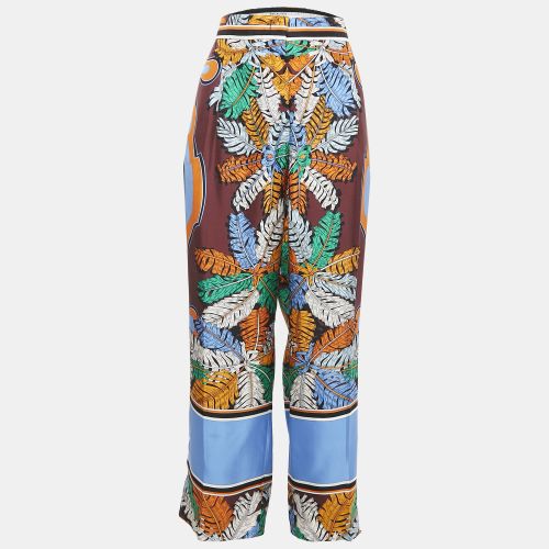 Emilio Pucci Multicolor Printed Silk Wide Leg Trousers L - Emilio Pucci - Modalova