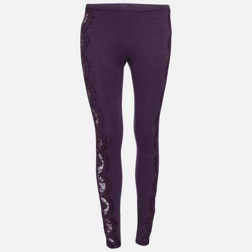 Emilio Pucci Purple Knit & Lace Inset Leggings S - Emilio Pucci - Modalova