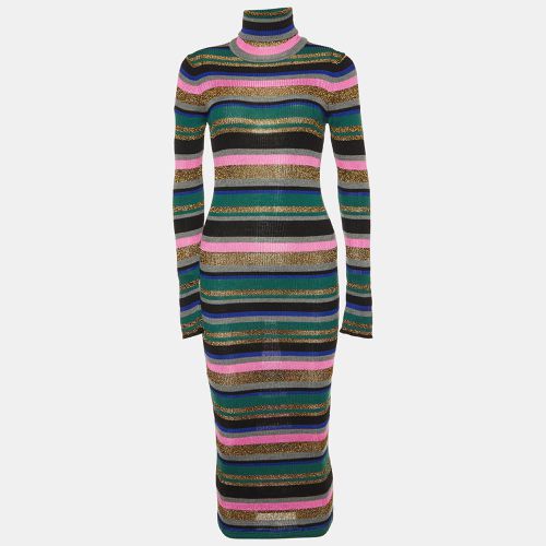 Emilio Pucci Multicolor Striped Lurex Knit Turtleneck Dress M - Emilio Pucci - Modalova