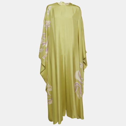 Emilio Pucci Green Printed Silk Wide Leg Jumpsuit One Size - Emilio Pucci - Modalova