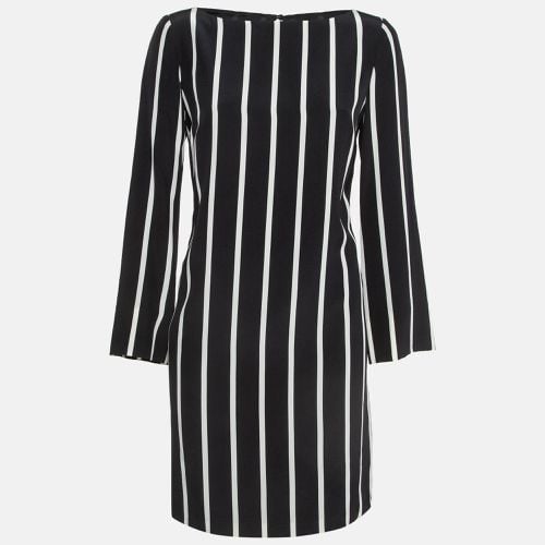 Emilio Pucci Black Pinstripe Silk Short Shift Dress M - Emilio Pucci - Modalova