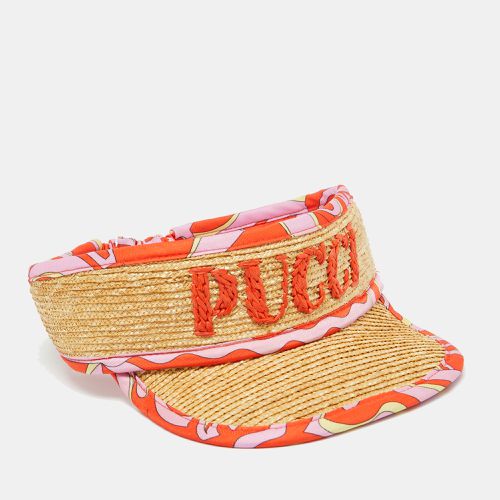 Emilio Pucci Beige Vetrate Logo Embroidered Visor S - Emilio Pucci - Modalova