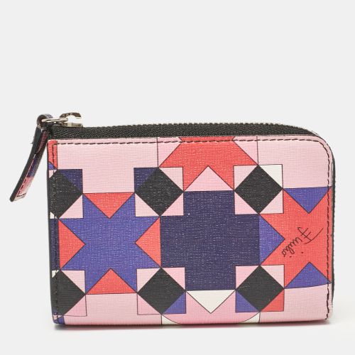 Emilio Pucci Multicolor Printed Leather Zip Compact Wallet - Emilio Pucci - Modalova