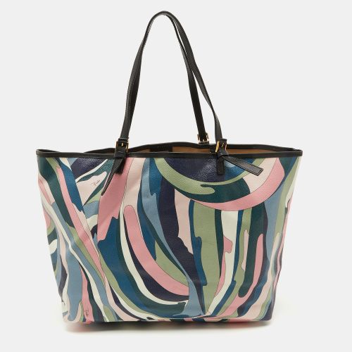 Emilio Pucci Multicolor Printed Coated Canvas and Leather Shopper Tote - Emilio Pucci - Modalova