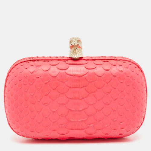Emilio Pucci Neon Pink Python Eagle Box Clutch - Emilio Pucci - Modalova