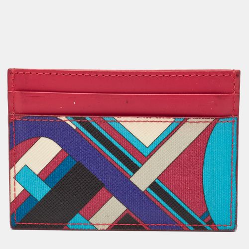 Emilio Pucci Multicolor Printed Leather Card Holder - Emilio Pucci - Modalova